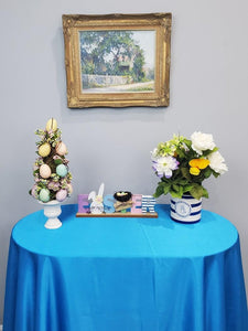 Blue Majestic dupiono oval tablecloth