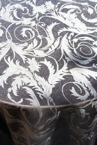 Melrose damask tablecloth close-up 