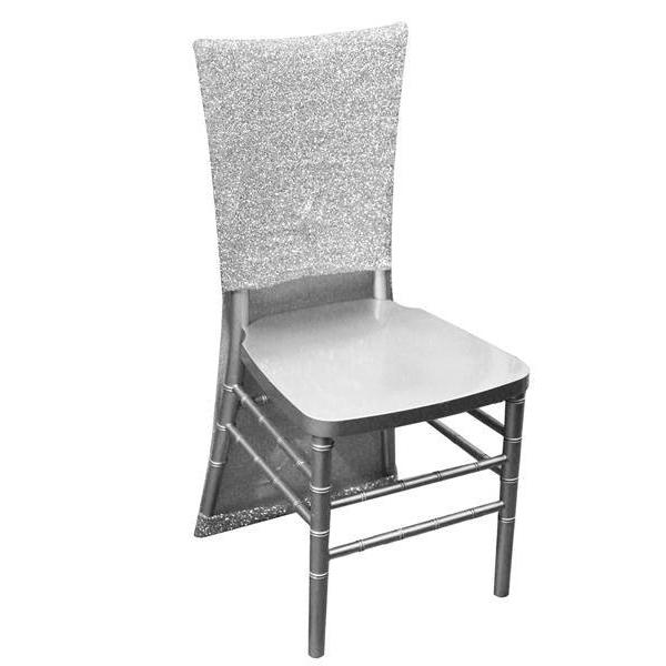 Black Sequin Spandex Chair Covers Wholesale