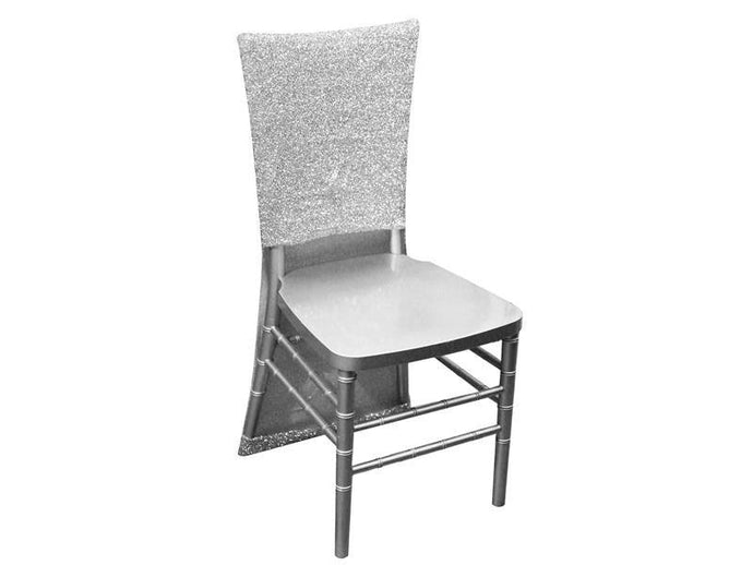 Metallic Spandex Silver Chiavari Chair Jacket - Premier Table Linens - PTL 