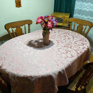 Miranda Damask Oval Tablecloth - Premier Table Linens - PTL 
