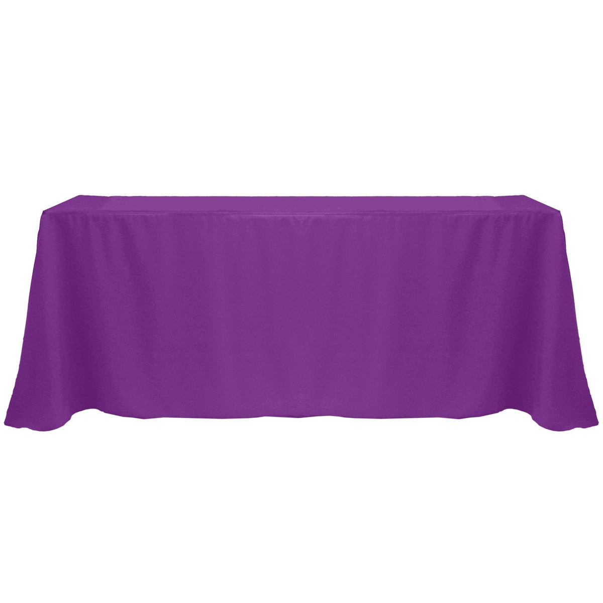 Plum 90" x 132" Rectangular Poly Premier Tablecloth