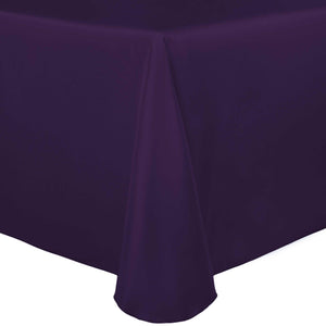 Plum 90" x 156" Rectangular Duchess Satin Tablecloth - Premier Table Linens - PTL 
