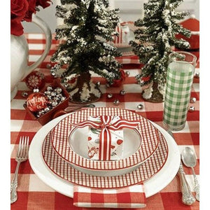 Checkered tablecloth, Christmas tablecloth 