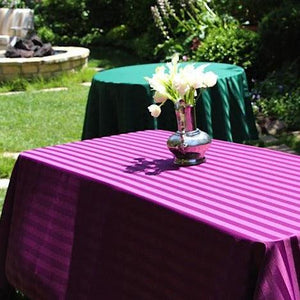 Rectangular Poly Stripe Tablecloth - Premier Table Linens - PTL 