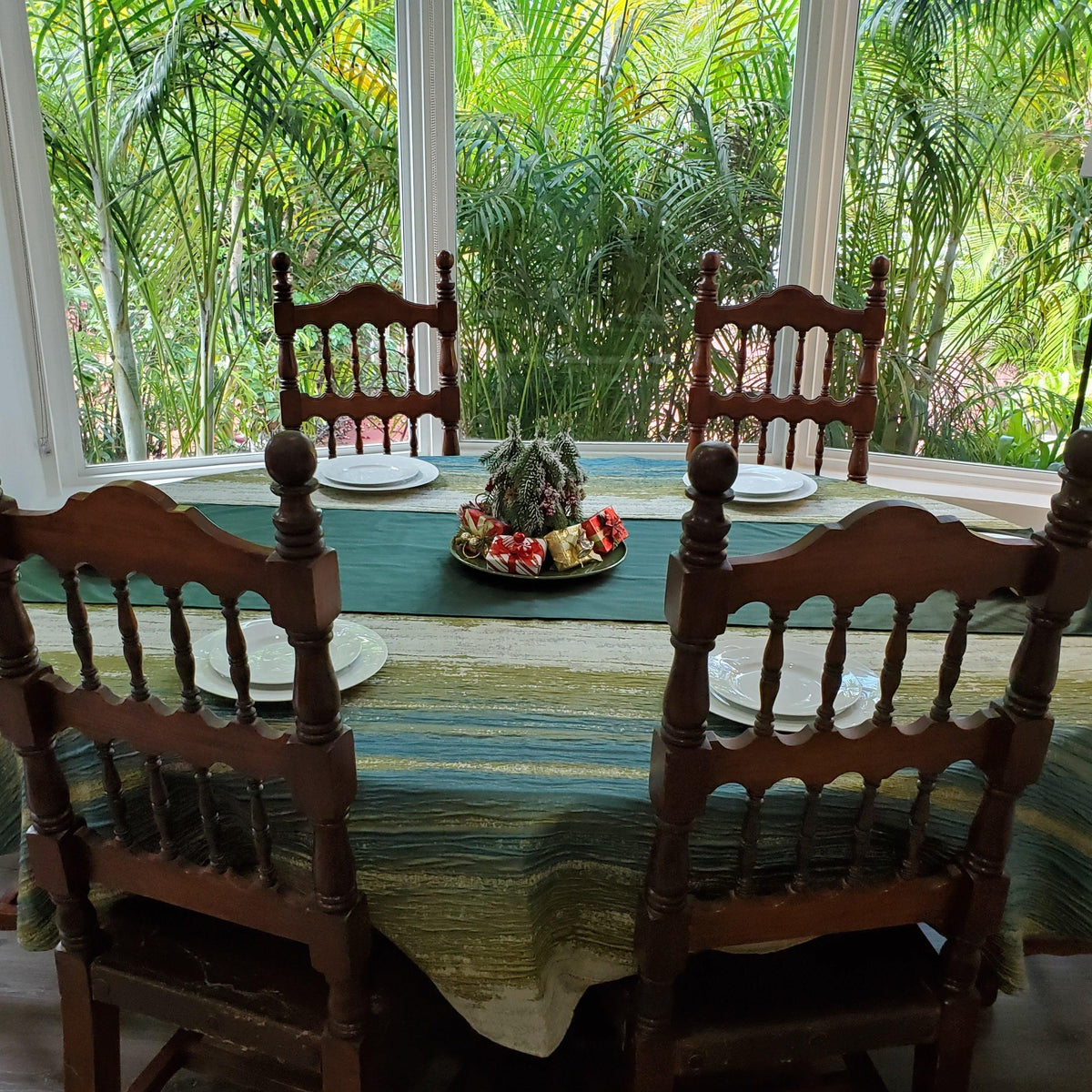 Square Shibori Hex Tablecloth