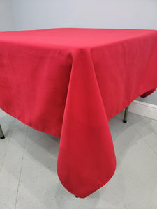 Red 60" x 60" Square Spun Poly Tablecloth Special - Premier Table Linens - PTL 