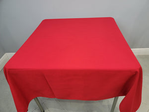 Red 72" x 72" Square Spun Poly Tablecloth - Premier Table Linens - PTL 