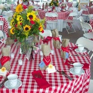 Rental Poly Check Tablecloth - Premier Table Linens