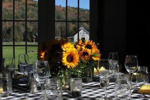 Fall tablecloth black checkered table cloth