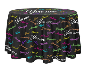 Round Custom Printed Table Throw - All Over Print 