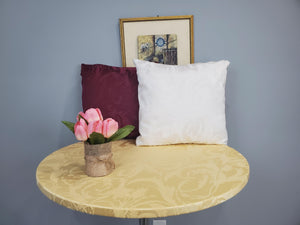 Round Melrose Damask Table Topper With Elastic - Premier Table Linens - PTL 
