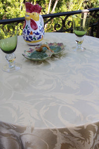 Round Melrose Damask Tablecloth 