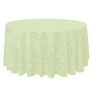 Melrose damask round tablecloth