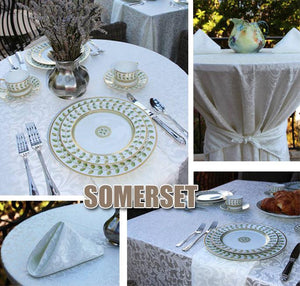Round Somerset Damask Tablecloth - Premier Table Linens - PTL 