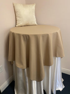 Sandalwood 64" Round Spun Poly Tablecloth Special - Premier Table Linens - PTL 