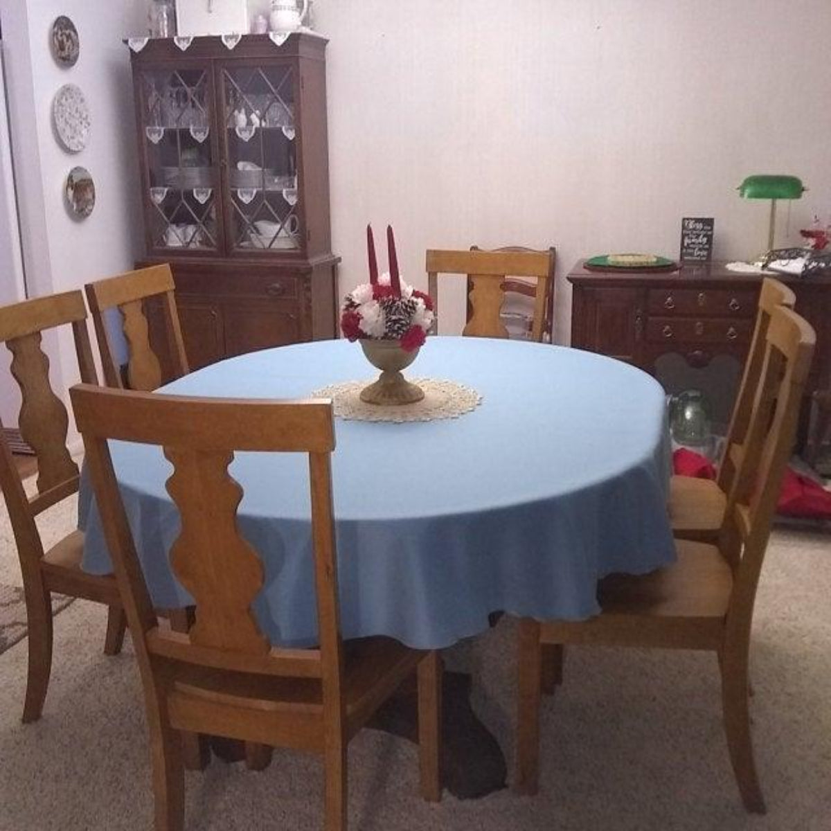 Spun Poly Oval Tablecloth