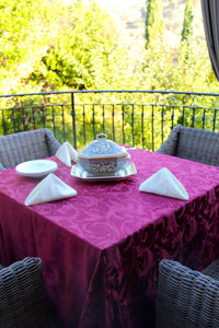 Square Melrose Damask Tablecloth - Premier Table Linens - PTL 