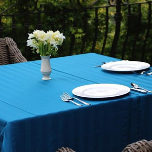 Square Poly Stripe Tablecloth - Premier Table Linens - PTL 