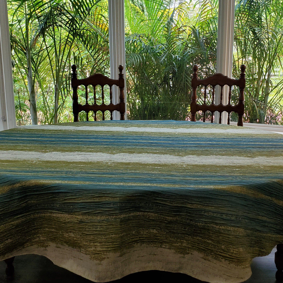 Round Shibori Hex Tablecloth