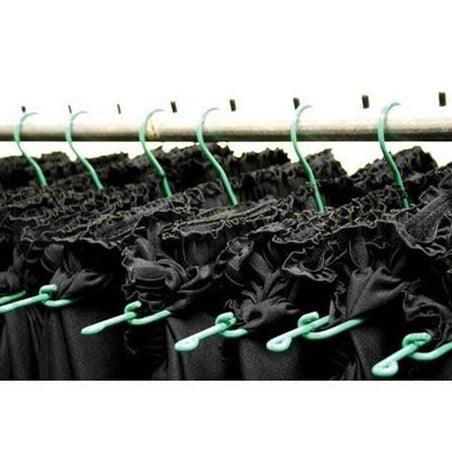 17” Plastic Suit Hangers w/Metal Clips, Heavy Weight -Black