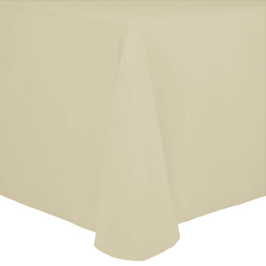 Tan 54" x 54" Square Spun Poly Tablecloth - Premier Table Linens - PTL 