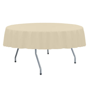 Tan 90" Round Spun Poly Tablecloth - Premier Table Linens - PTL 