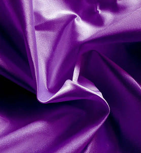 Violet 60" x 90" Rectangular Poly Knit Satin Table Topper - Premier Table Linens - PTL 