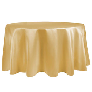 Wheat 120" Round Duchess Satin Tablecloth - Premier Table Linens - PTL 