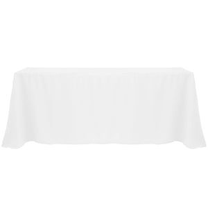 White 60" x 120" Rectangular Poly Premier Tablecloth - Premier Table Linens - PTL 