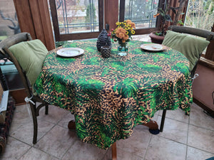 Round Animal Print Tablecloths