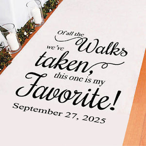 Custom Printed Spun Poly Aisle Runner - Single Color Print