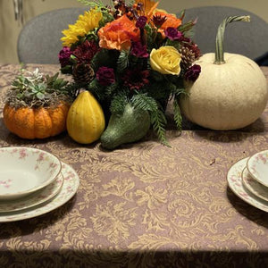 Rectangular Miranda Damask Tablecloth