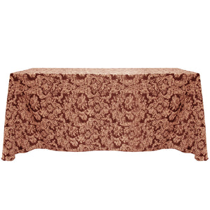 Rectangular Fitted Tablecloth Demo Height 36" & 42" Miranda Damask - Premier Table Linens
