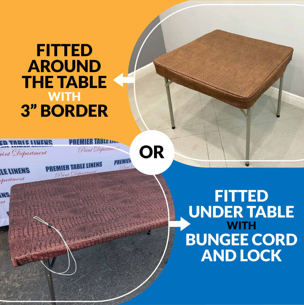 Fitted Vinyl Tablecloth, Rectangular or Square, High End