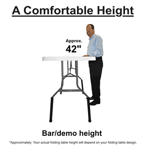 example table setup 42" Table Leg Riser For Tables With Wishbone Legs