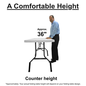 example table setup 36" Table Leg Riser For Tables With Wishbone Legs