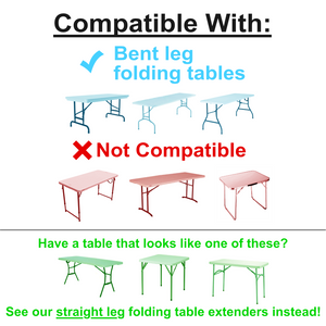 compatibility guide 42" Table Leg Riser For Tables With Wishbone Legs