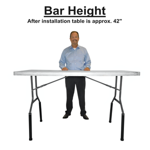 42" Table Leg Extender For Tables With Bent Legs