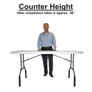 36" Table Leg Riser For Tables With Bent Legs