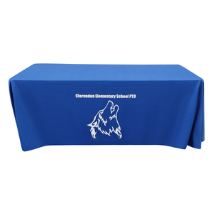 Custom printed one color tablecloth for elementary school