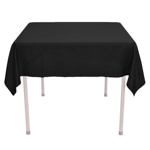 Black 60" x 60" Square Poly Premier Tablecloth