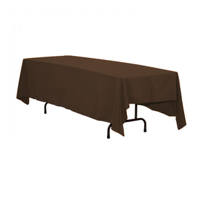 Chocolate 60" x 90" Rectangular Poly Premier Tablecloth