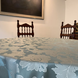 Round Alex Damask Tablecloth