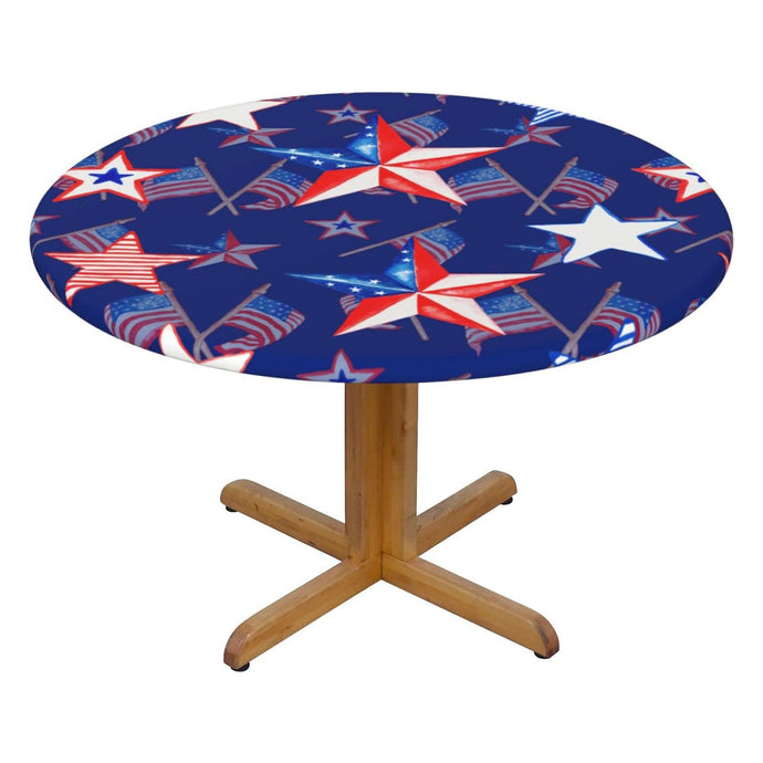 Custom Printed Spandex table topper with elastic 