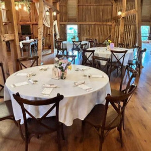 whit 90 round tablecloths st barn wedding