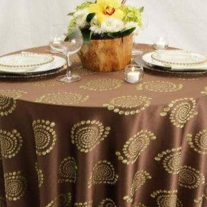 Oval Art Deco Jacquard Tablecloth