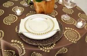 Round Art Deco Jacquard Tablecloth