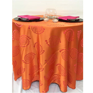 Round Art Deco Jacquard Tablecloth