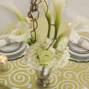 Rectangular Art Deco Metallic Jacquard Tablecloth